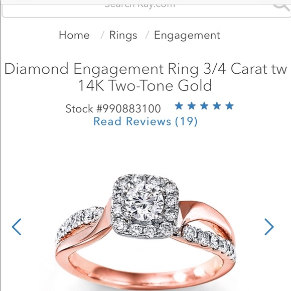 New diamond engagement ring purchased from KAY